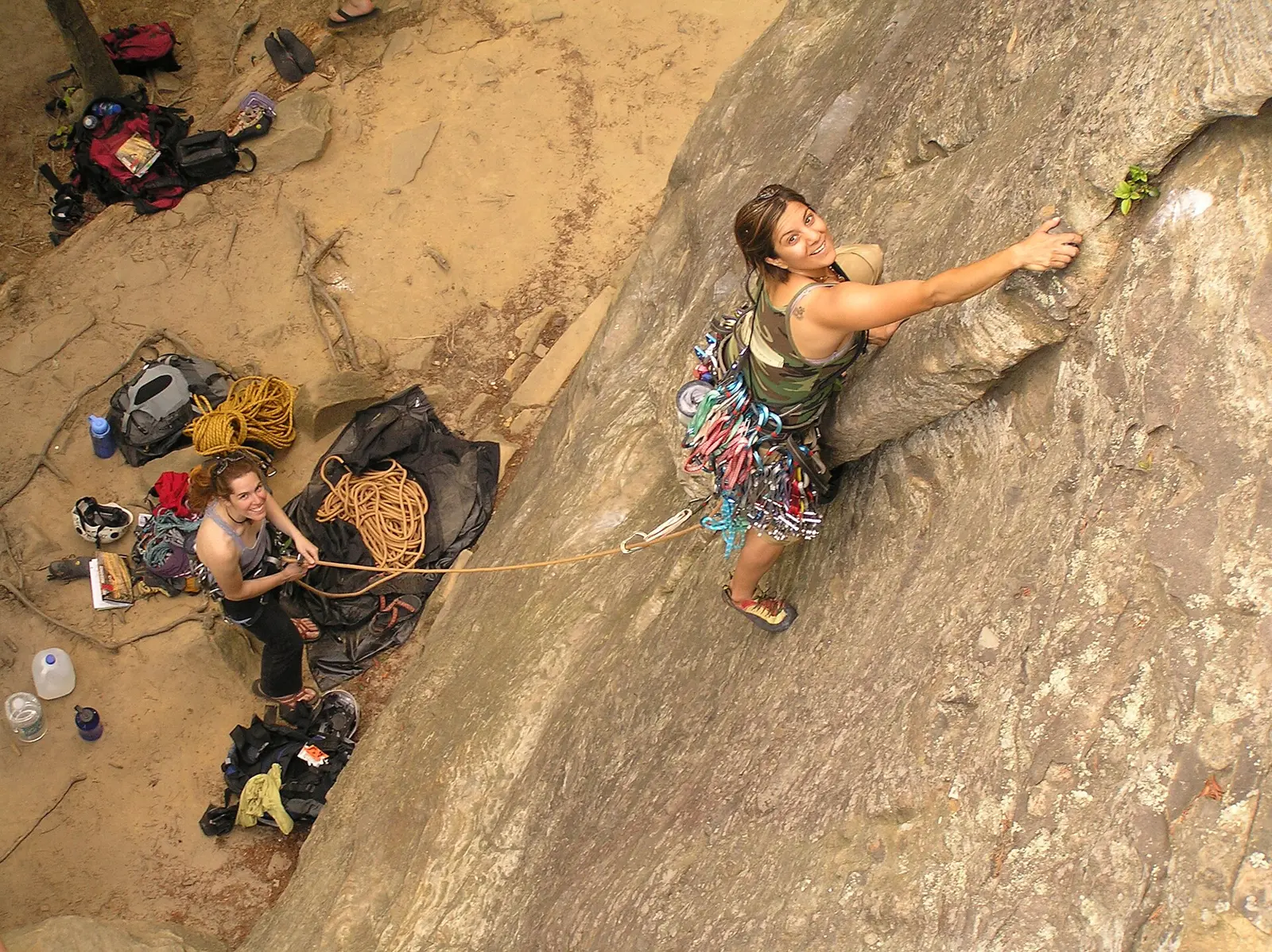 Traditional rock climbing red river gorge
